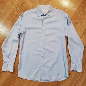 Thomas Pink Men's Twill Dress Shirt in Pale Blue, Size 16/41
